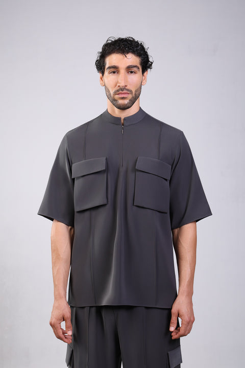 CORE SHIRT HALF SLEEVES — MENS GREY