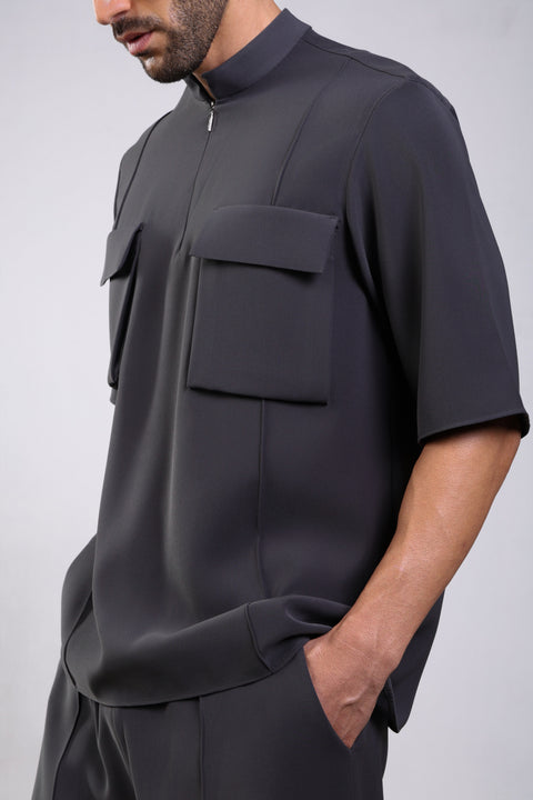 CORE SHIRT HALF SLEEVES — MENS GREY