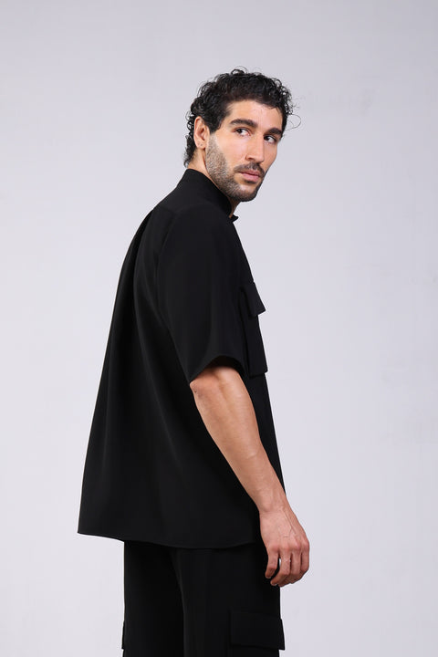 CORE SHIRT HALF SLEEVES — MENS BLACK