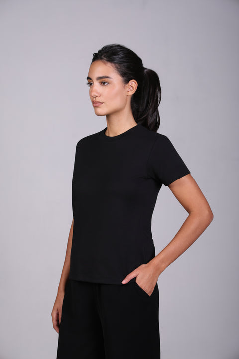 BASIC TEE — WOMENS BLACK