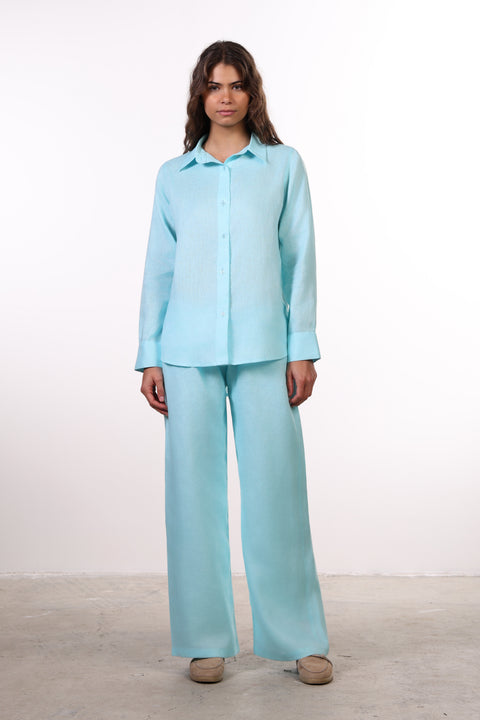 THE CLASSIC LINEN SET — WOMENS TEAL