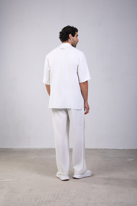CLASSIC SHIRT HALF SLEEVES SET — MENS WHITE