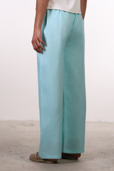 THE CLASSIC LINEN PANTS — WOMENS TEAL
