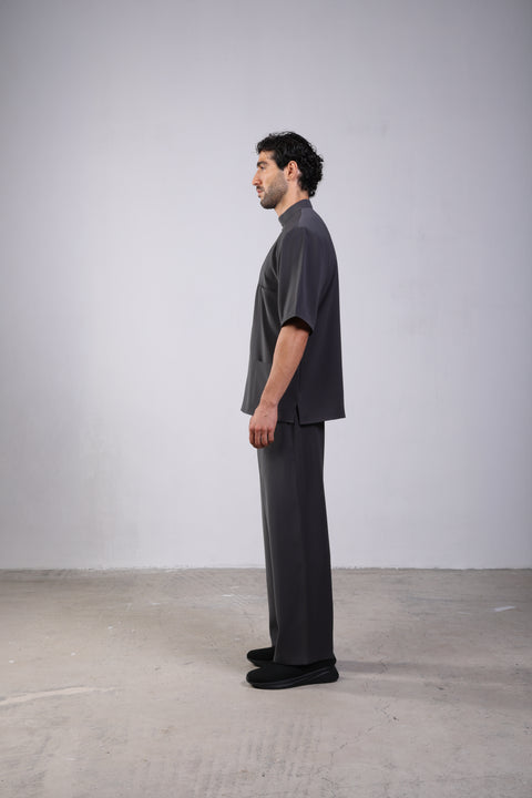 CLASSIC SHIRT HALF SLEEVES SET — MENS GREY