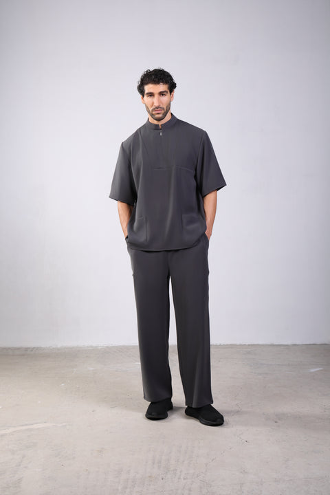 CLASSIC SHIRT HALF SLEEVES — MENS GREY