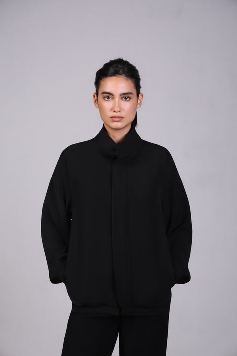 SOLID JACKET — WOMENS BLACK