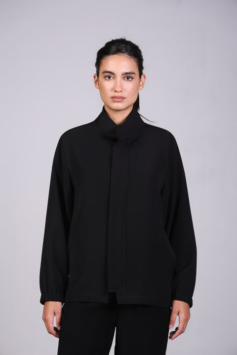 SOLID JACKET — WOMENS BLACK