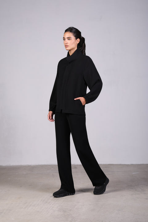 SOLID JACKET — WOMENS BLACK