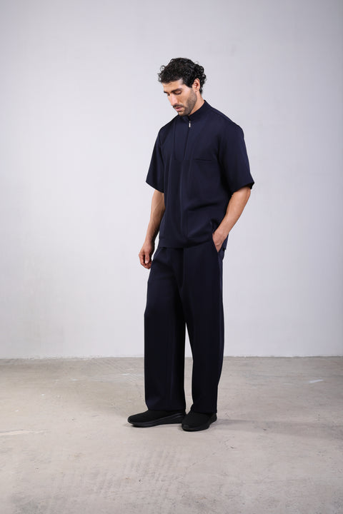 CLASSIC SHIRT HALF SLEEVES — MENS NAVY