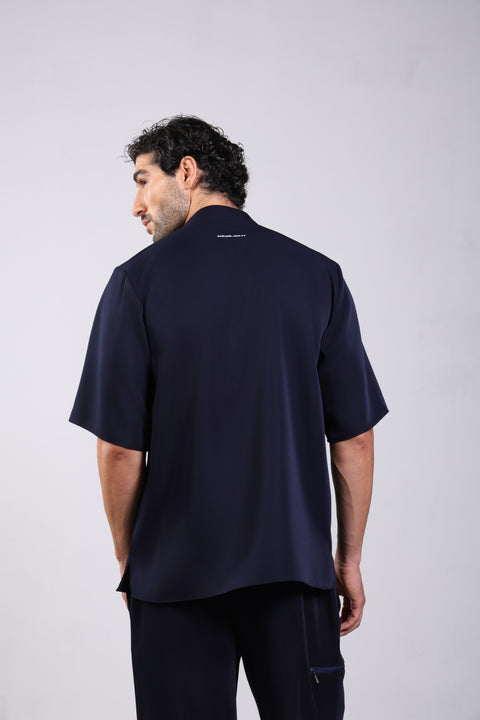 CLASSIC SHIRT HALF SLEEVES — MENS NAVY