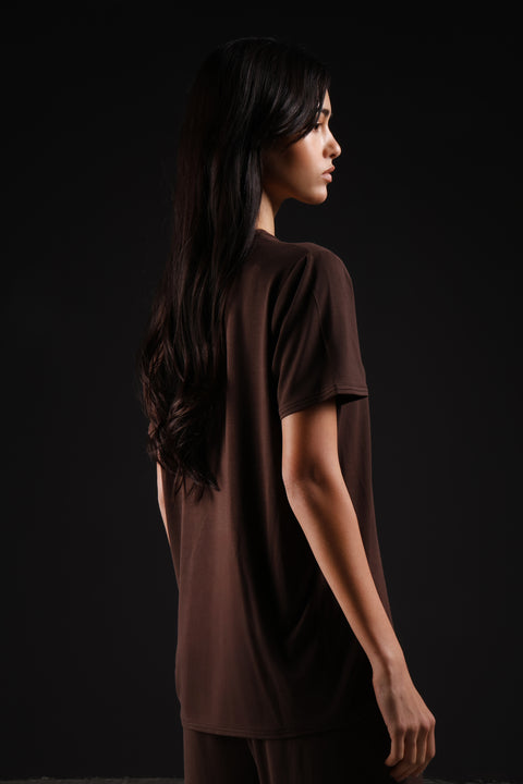 ON CALL HALF SLEEVES SET  — WOMENS BROWN