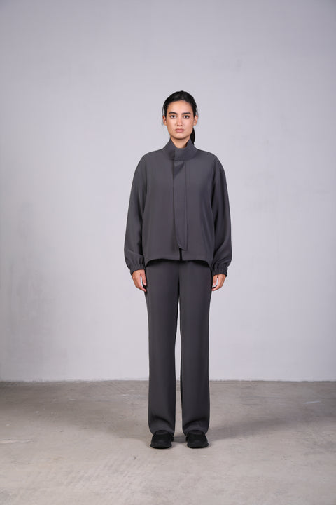 SOLID JACKET — WOMENS GREY