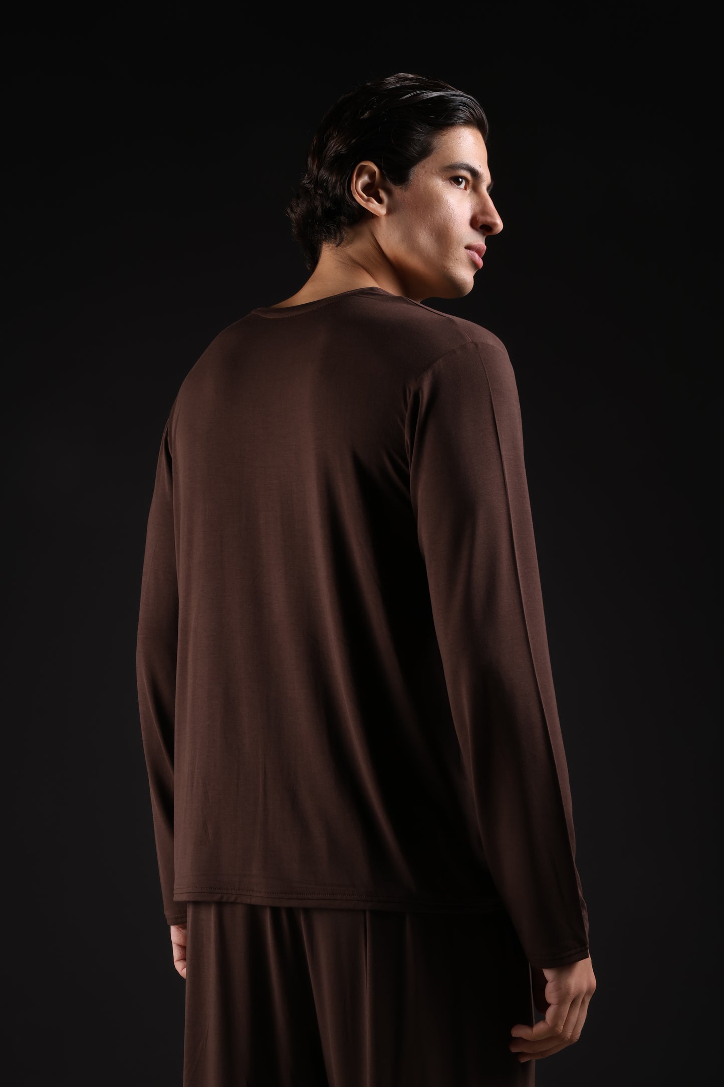 ON CALL TOP FULL SLEEVE — IN BROWN