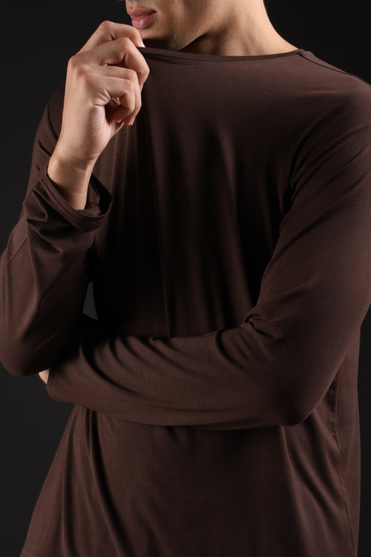 ON CALL TOP FULL SLEEVE — IN BROWN