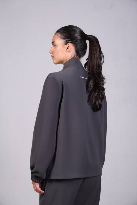 SOLID JACKET — WOMENS GREY