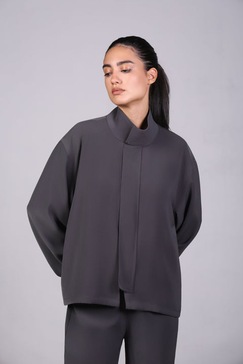 SOLID JACKET — WOMENS GREY