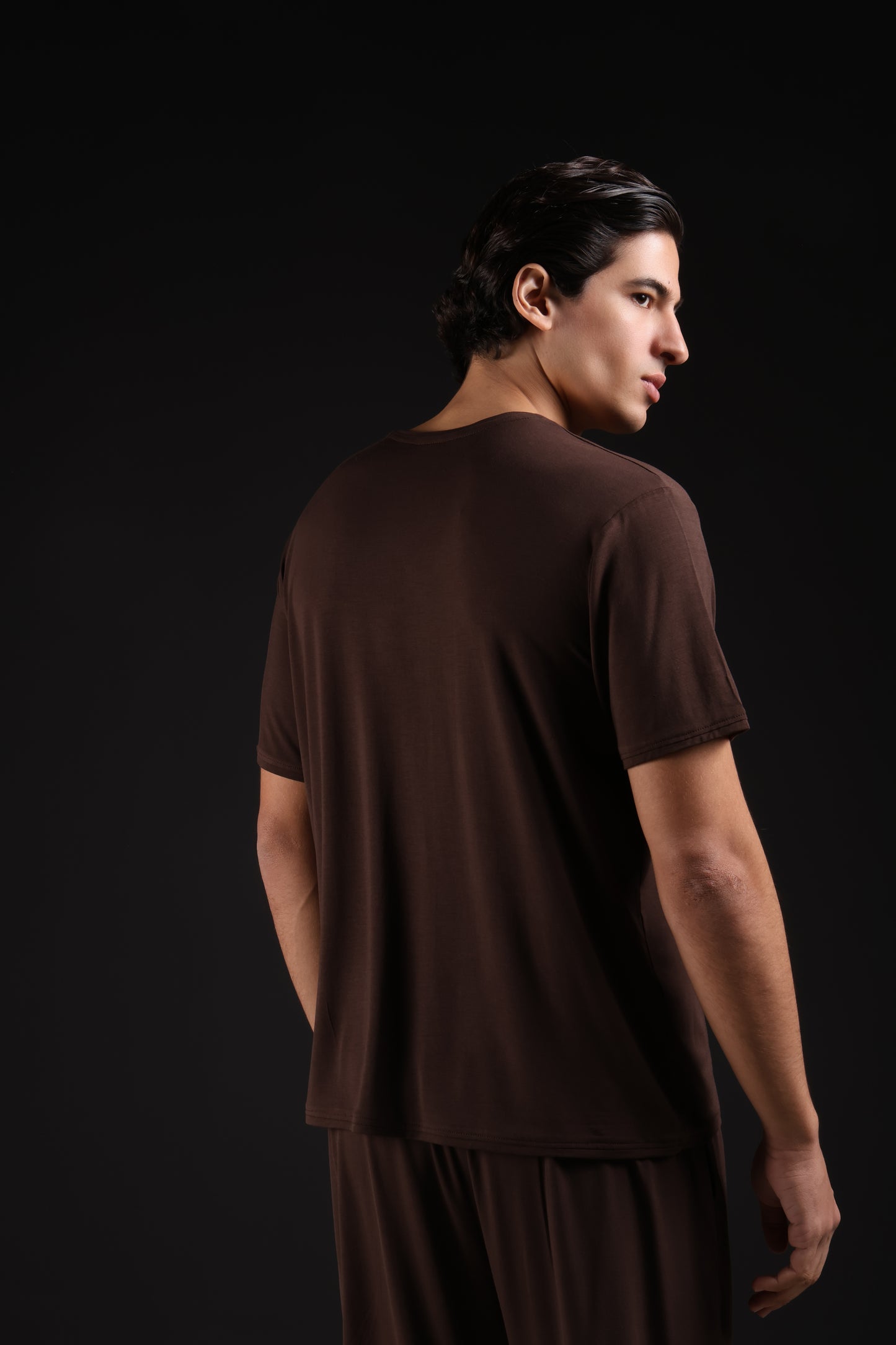 ON CALL TOP HALF SLEEVE — IN BROWN