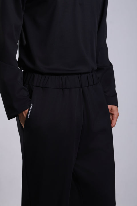 FLEX SHIRT FULL SLEEVES ROUND NECK SET — MENS BLACK