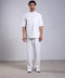 FLEX SHIRT HALF SLEEVES ROUND NECK SET — MENS WHITE