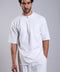 FLEX SHIRT HALF SLEEVES ROUND NECK — MENS WHITE