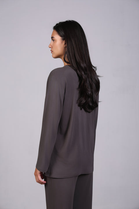 ON CALL TOP FULL SLEEVES — WOMENS GREY