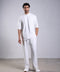 FLEX SHIRT HALF SLEEVES HIGH NECK SET — MENS WHITE