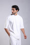 FLEX SHIRT HALF SLEEVES HIGH NECK — MENS WHITE