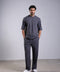 FLEX SHIRT HALF SLEEVES ROUND NECK SET — MENS GREY
