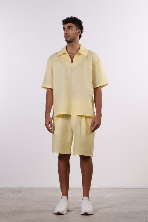 THE SIGNATURE LINEN SET — MENS YELLOW