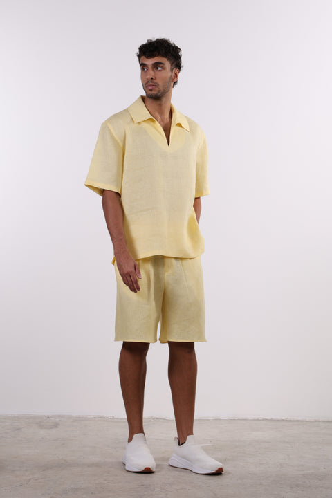 THE SIGNATURE LINEN SET — MENS YELLOW