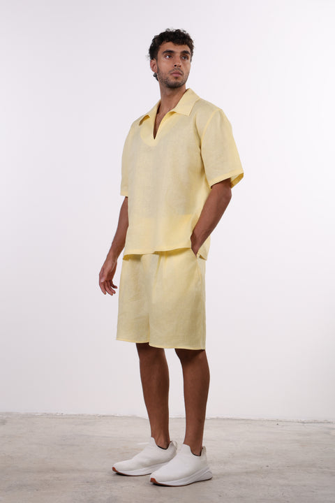 THE SIGNATURE LINEN SET — MENS YELLOW