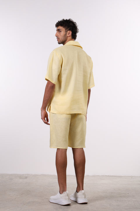 THE SIGNATURE LINEN SHIRT — MENS YELLOW