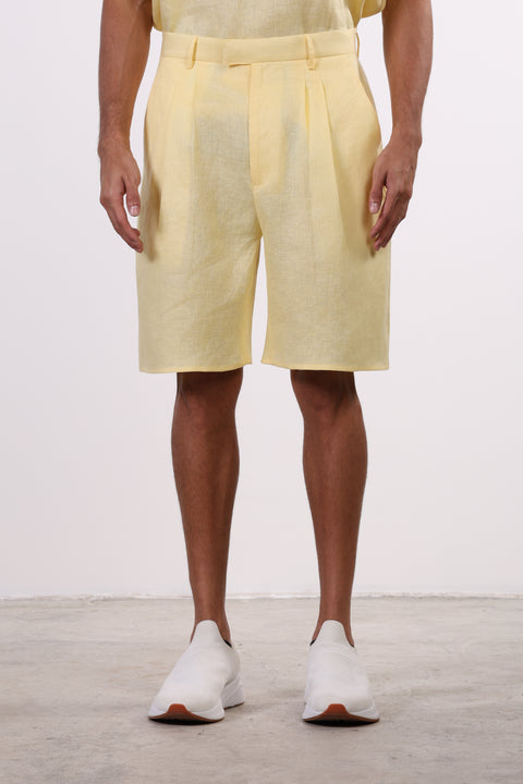 THE LINEN SHORTS  — MENS YELLOW