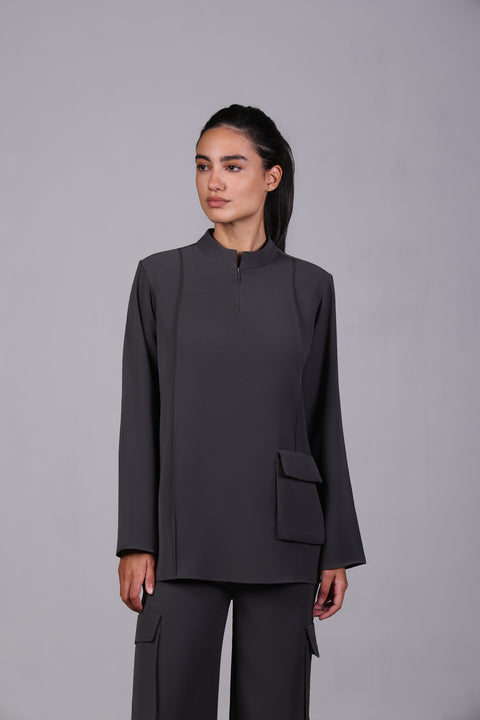 CORE SHIRT FULL SLEEVE — WOMENS GREY