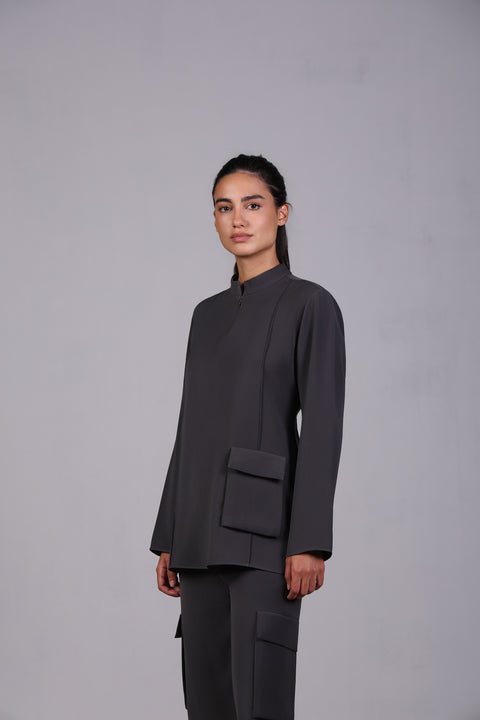CORE SHIRT FULL SLEEVE — WOMENS GREY