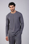 FLEX SHIRT FULL SLEEVES ROUND NECK — MENS GREY