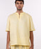 THE SUMMER LINEN HALF SLEEVES SHIRT — MENS YELLOW