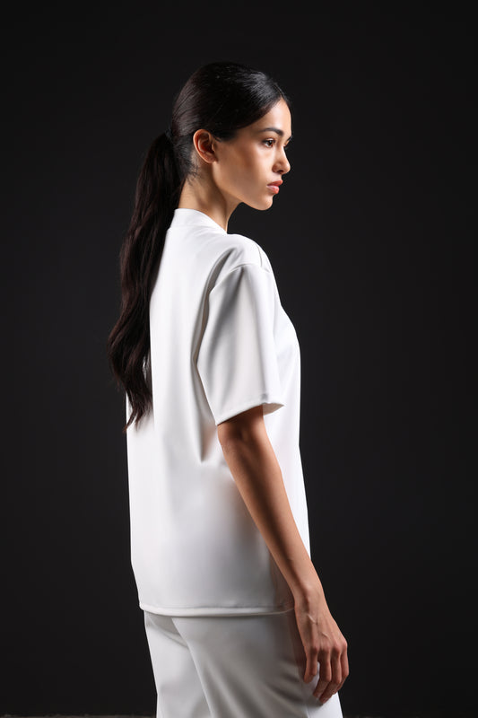 FLEX SHIRT HALF SLEEVE — IN WHITE