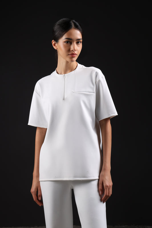 FLEX SHIRT HALF SLEEVE — IN WHITE