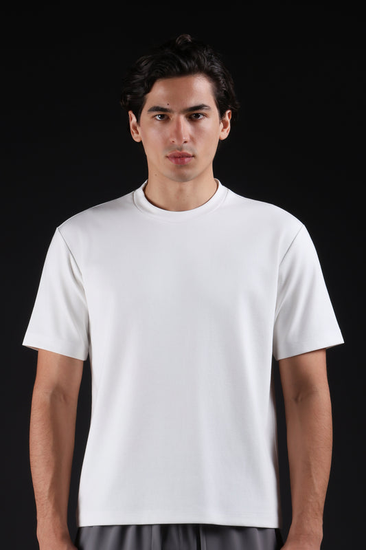 BASIC TEE ROUND NECKLINE — IN WHITE