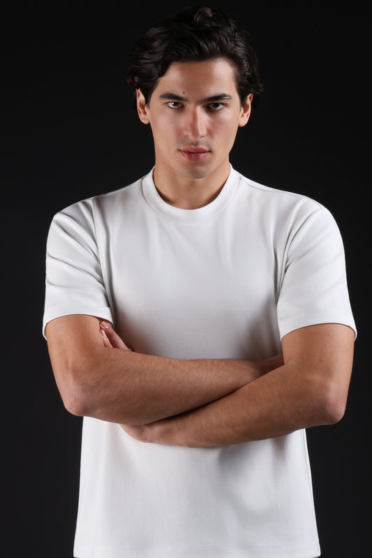 BASIC TEE ROUND NECKLINE — IN WHITE