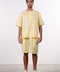 THE SHORE LINEN HALF SLEEVE SET — MENS YELLOW