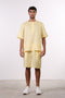 THE SHORE LINEN HALF SLEEVE SET — MENS YELLOW