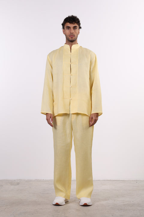 THE JAPANESE LINEN SET — MENS YELLOW