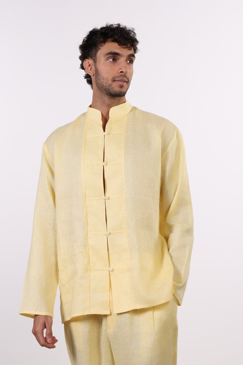 THE JAPANESE LINEN SET — MENS YELLOW