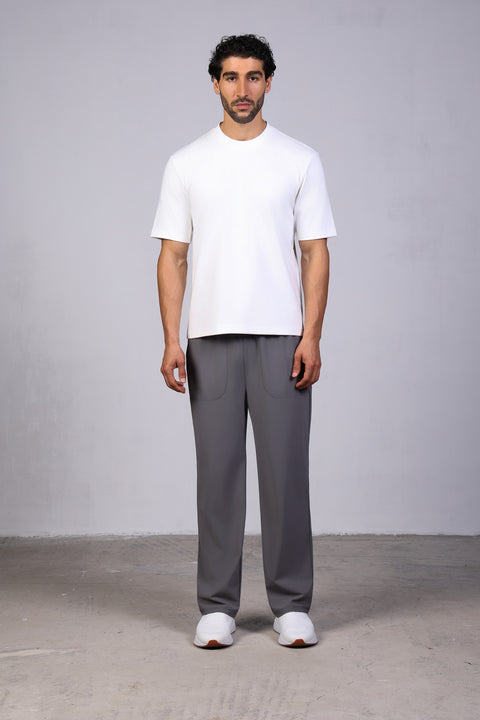 BASIC TEE ROUND NECKLINE — MENS WHITE