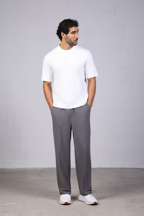 BASIC TEE ROUND NECKLINE — MENS WHITE