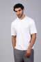 BASIC TEE ROUND NECKLINE — MENS WHITE