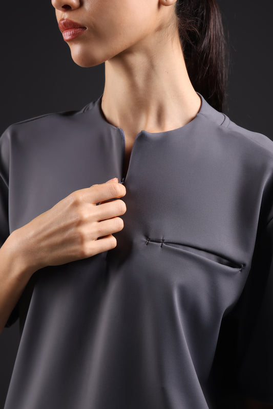 FLEX SHIRT HALF SLEEVE — IN GREY