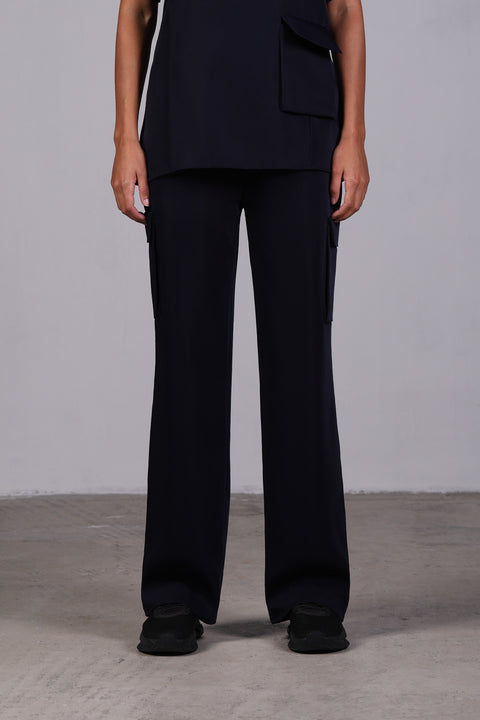 CORE SHIRT HALF SLEEVES SET — WOMENS NAVY